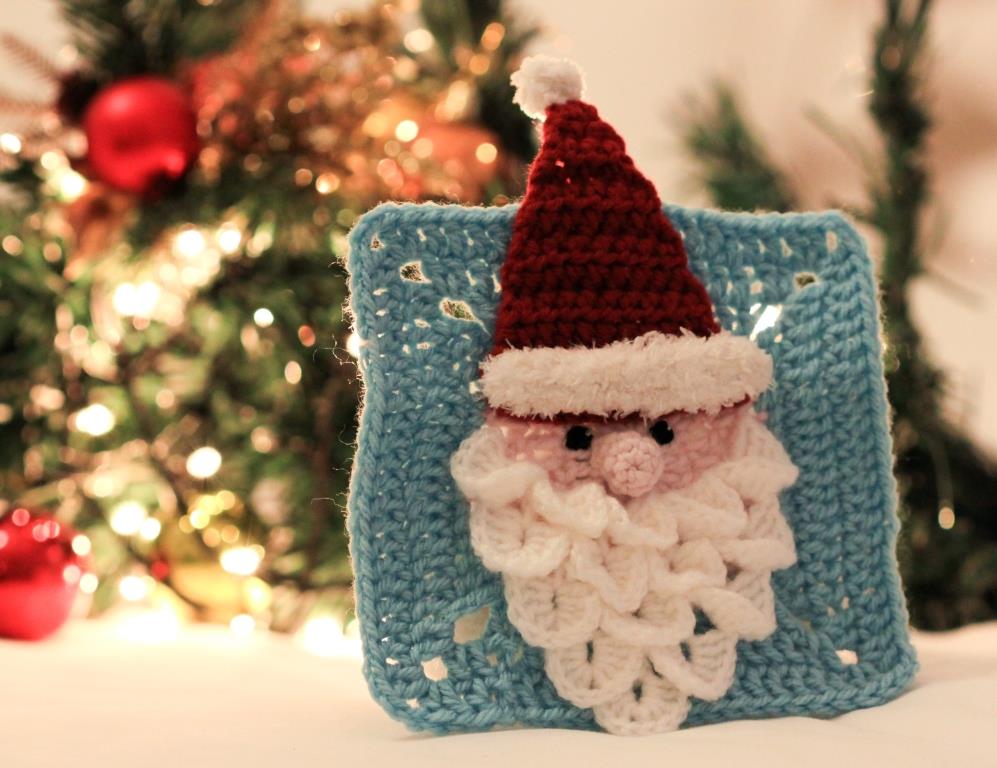 crochet santa granny square
