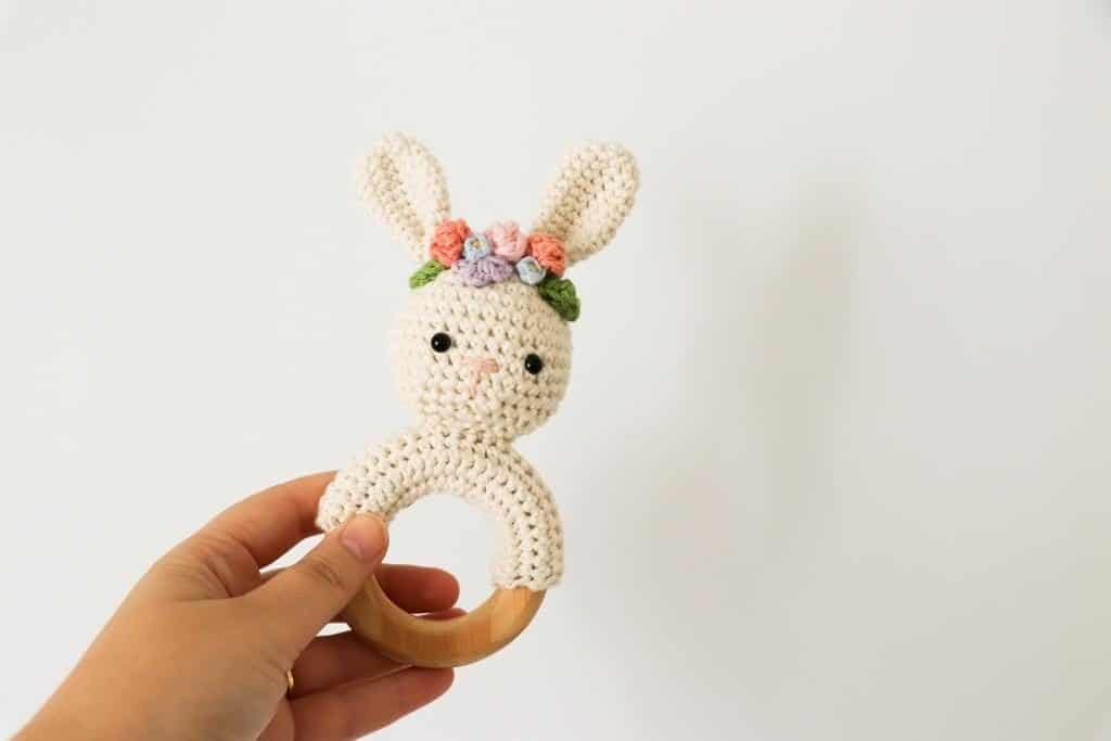 crochet baby rattle tutorial | crochet rabbit rattle tutorial