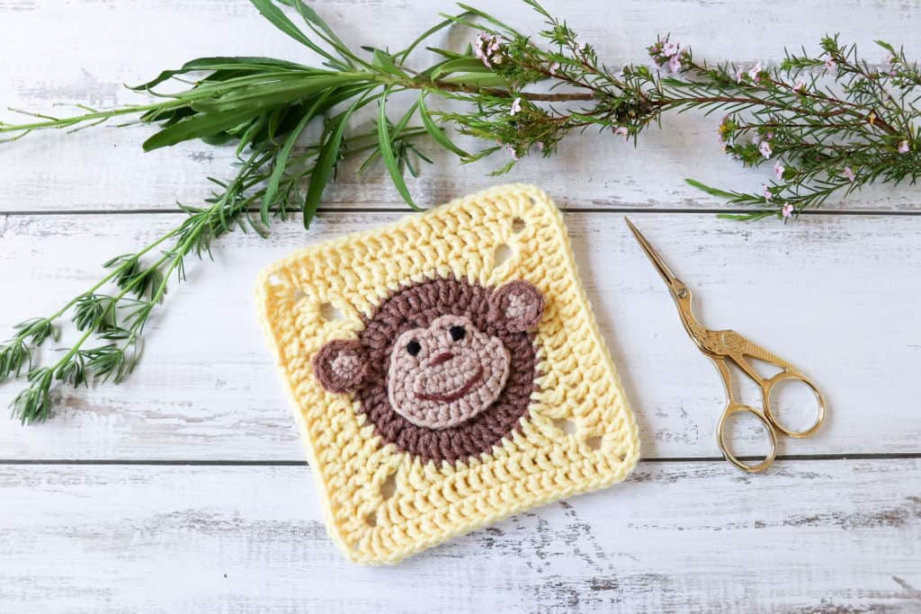 Crochet monkey square