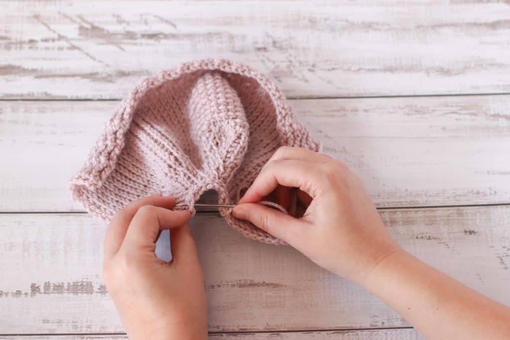 How to crochet a Tunisian crochet baby hat