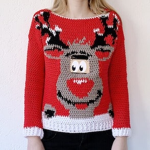 Christmas crochet sweater pattern 