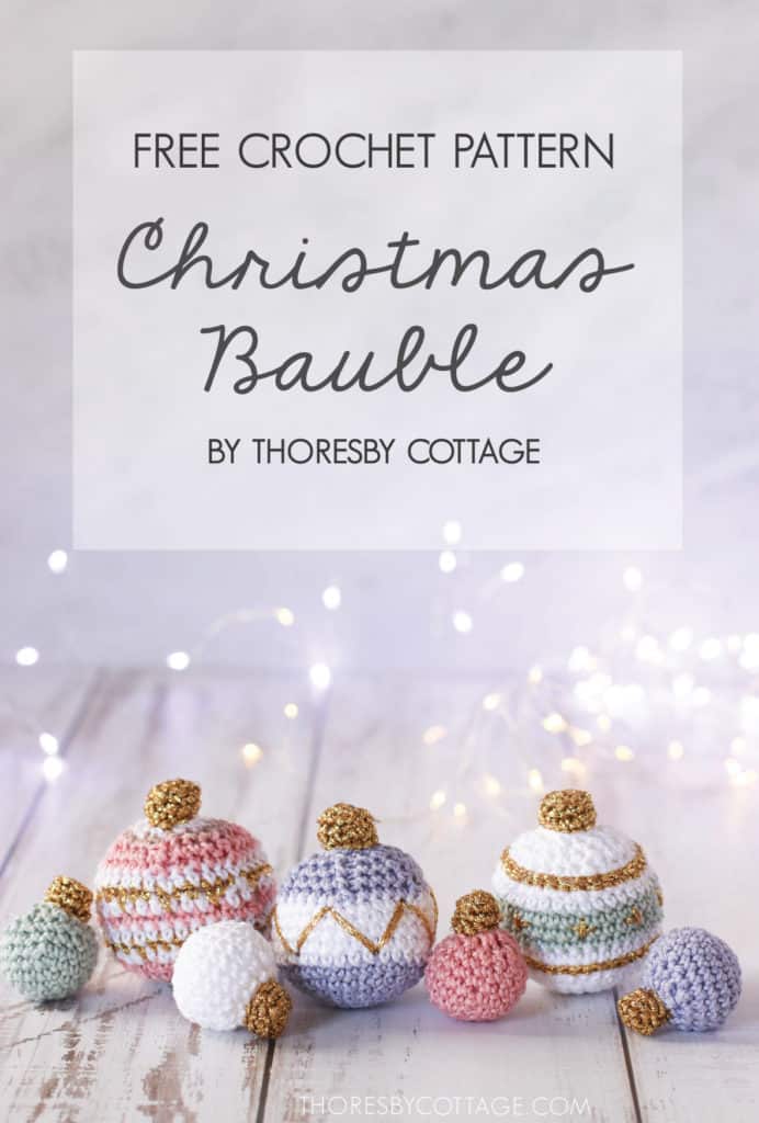 Christmas bauble crochet pattern | Free crochet pattern