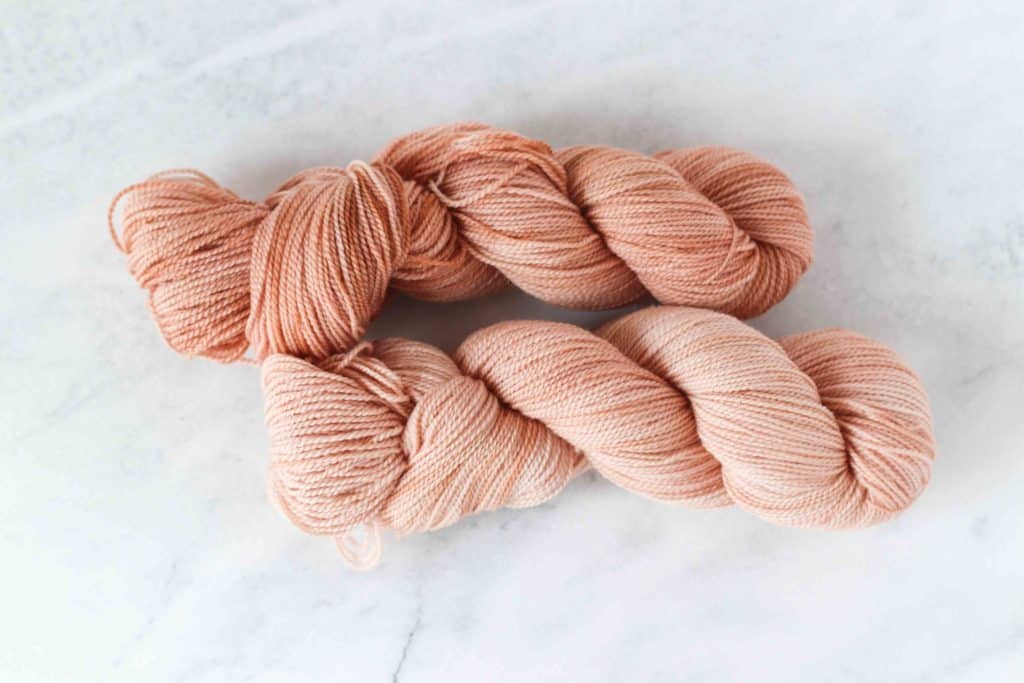 yarn dyed with avocado skins