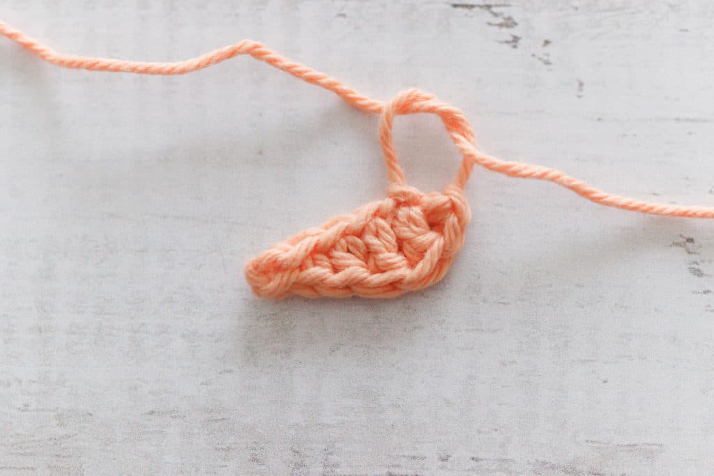 orange yarn in a carrot shape