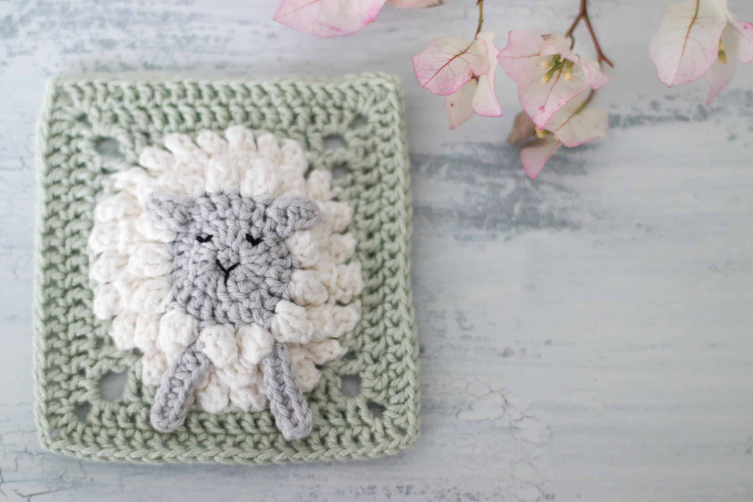 crochet sheep granny square pattern