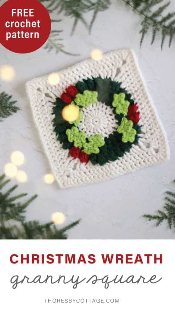 Free crochet wreath pattern | Christmas Crochet