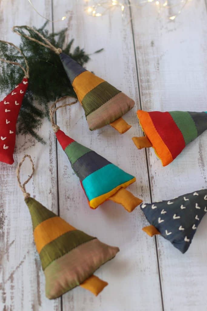 DIY fabric Christmas decorations